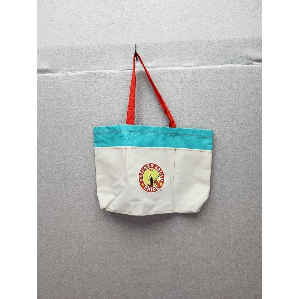 Chicken Salad Chick Tote Bag With Red Handles & Logo 19" x 13"